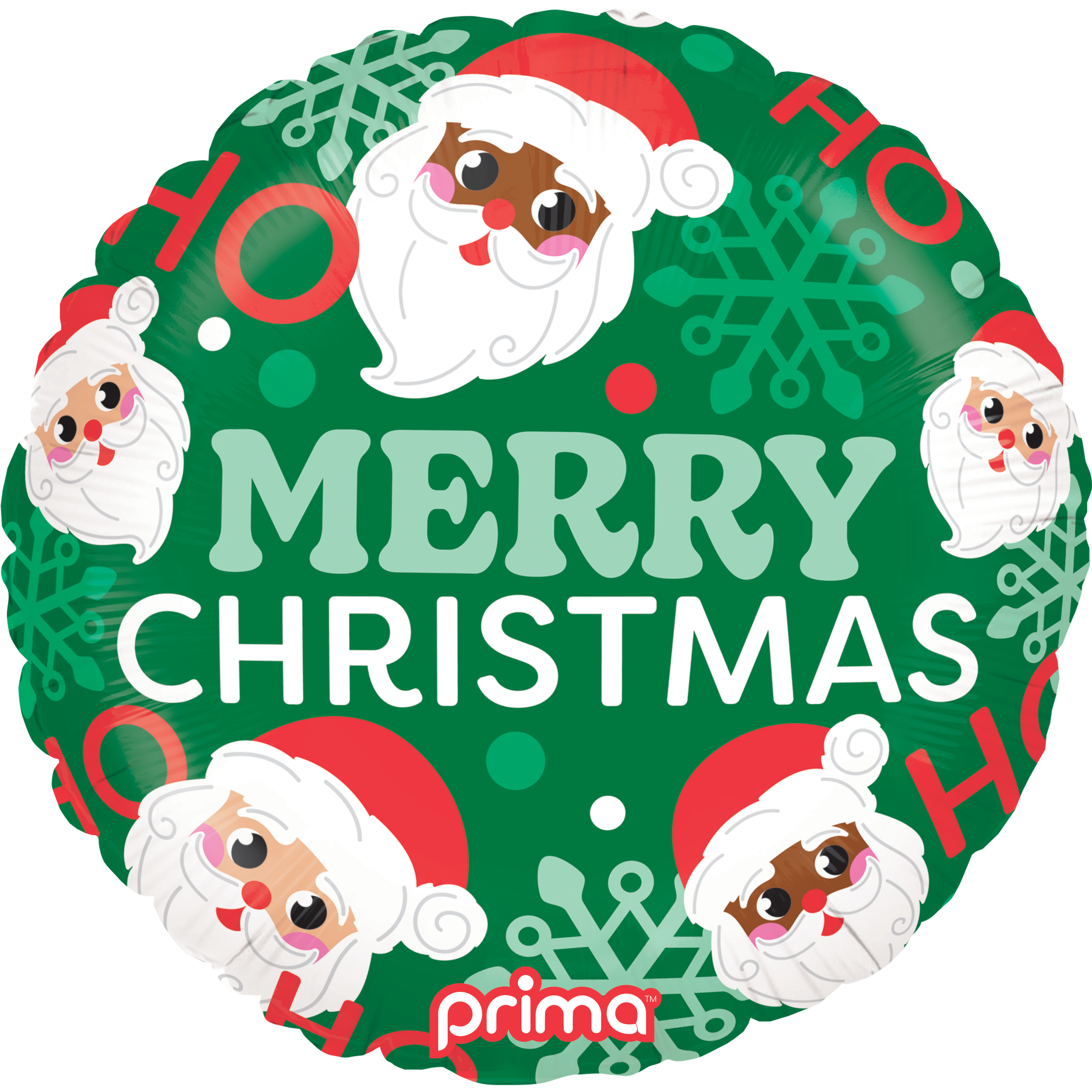 PRIMA 18" Round HoHo Happy Santa